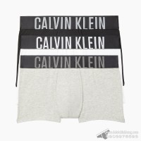 Quần lót nam Calvin Klein NB2596 Intense Power Cotton Trunk 3-pack Black/Grey Heather/White